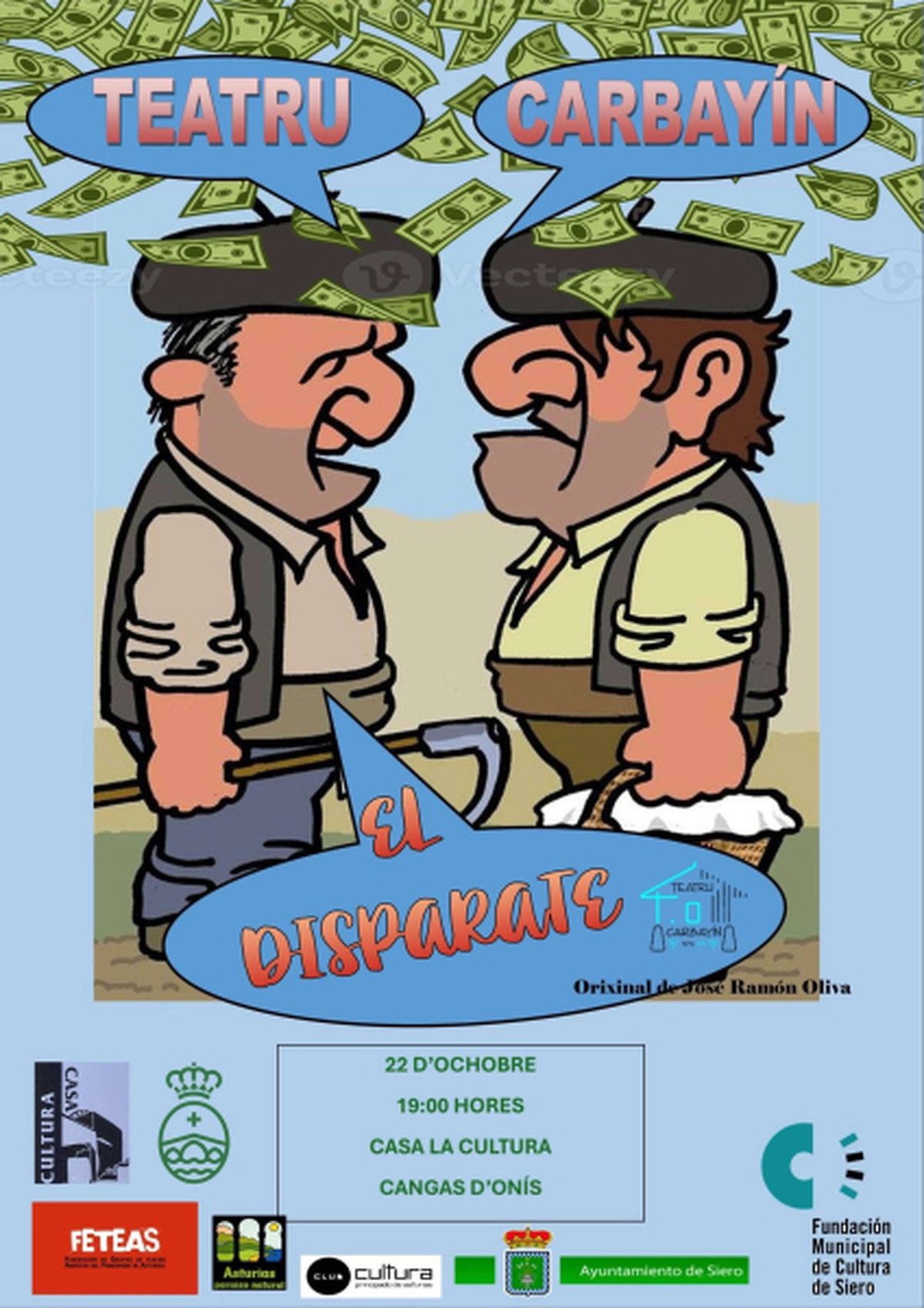 Teatru Carbayín presents 'El Disparate' in Cangas de Onís