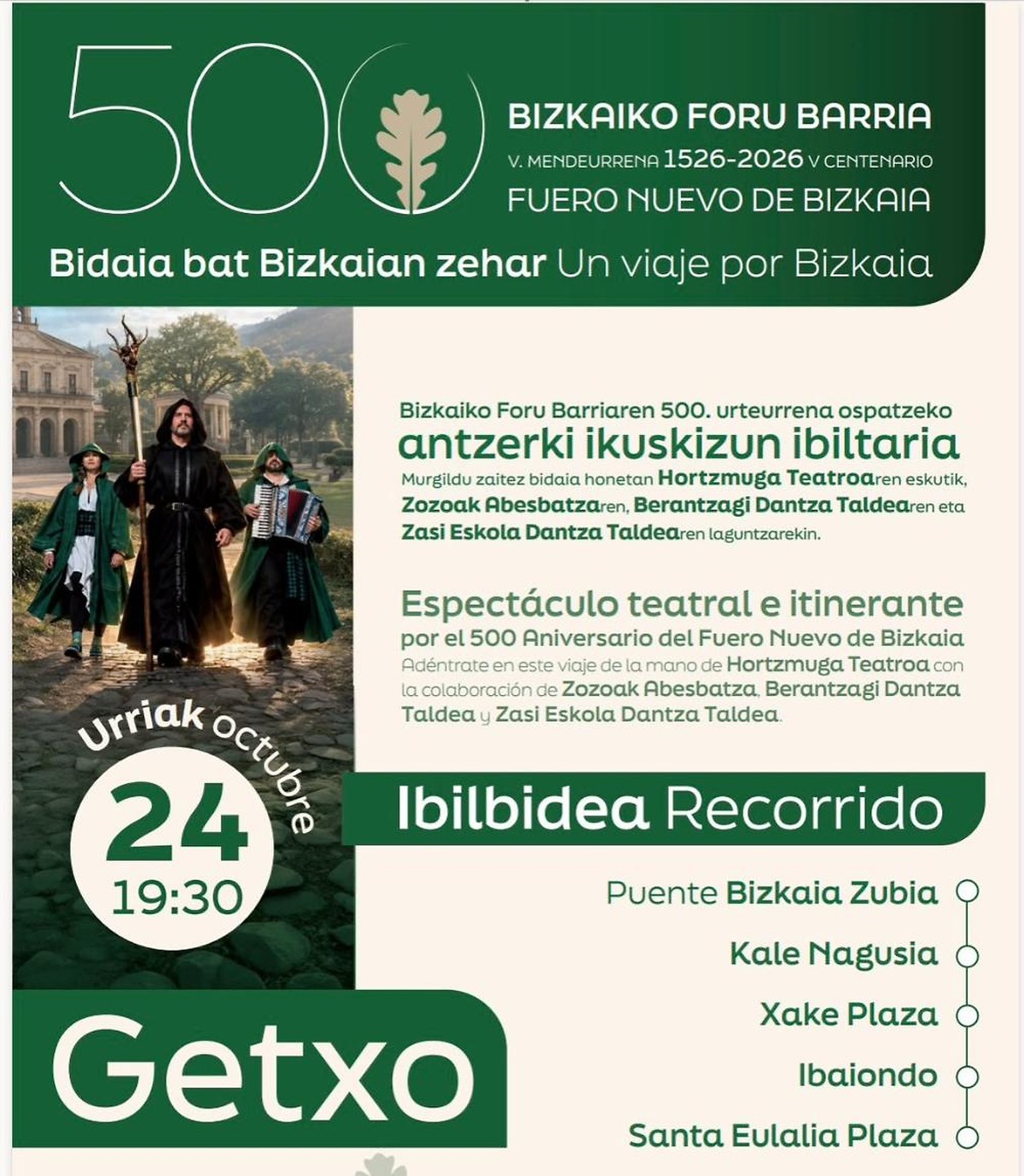 Foru bizia celebrates 500 years of Fuero Nu in Bizkaia