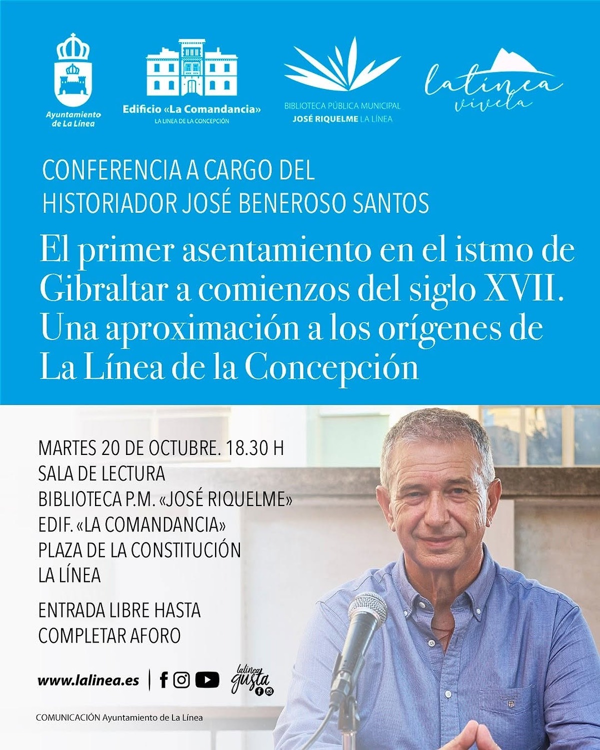 Conference on the origins of La Línea to be held at José Riquelme Municipal Library