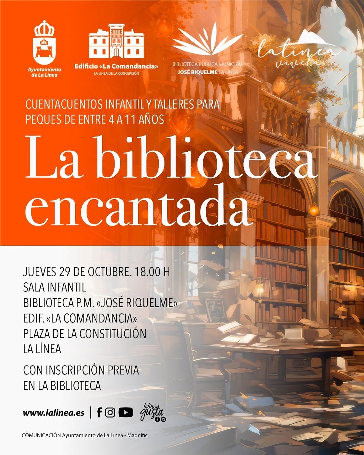 inscriptions open for storytelling sessions and theatrical performance in la línea