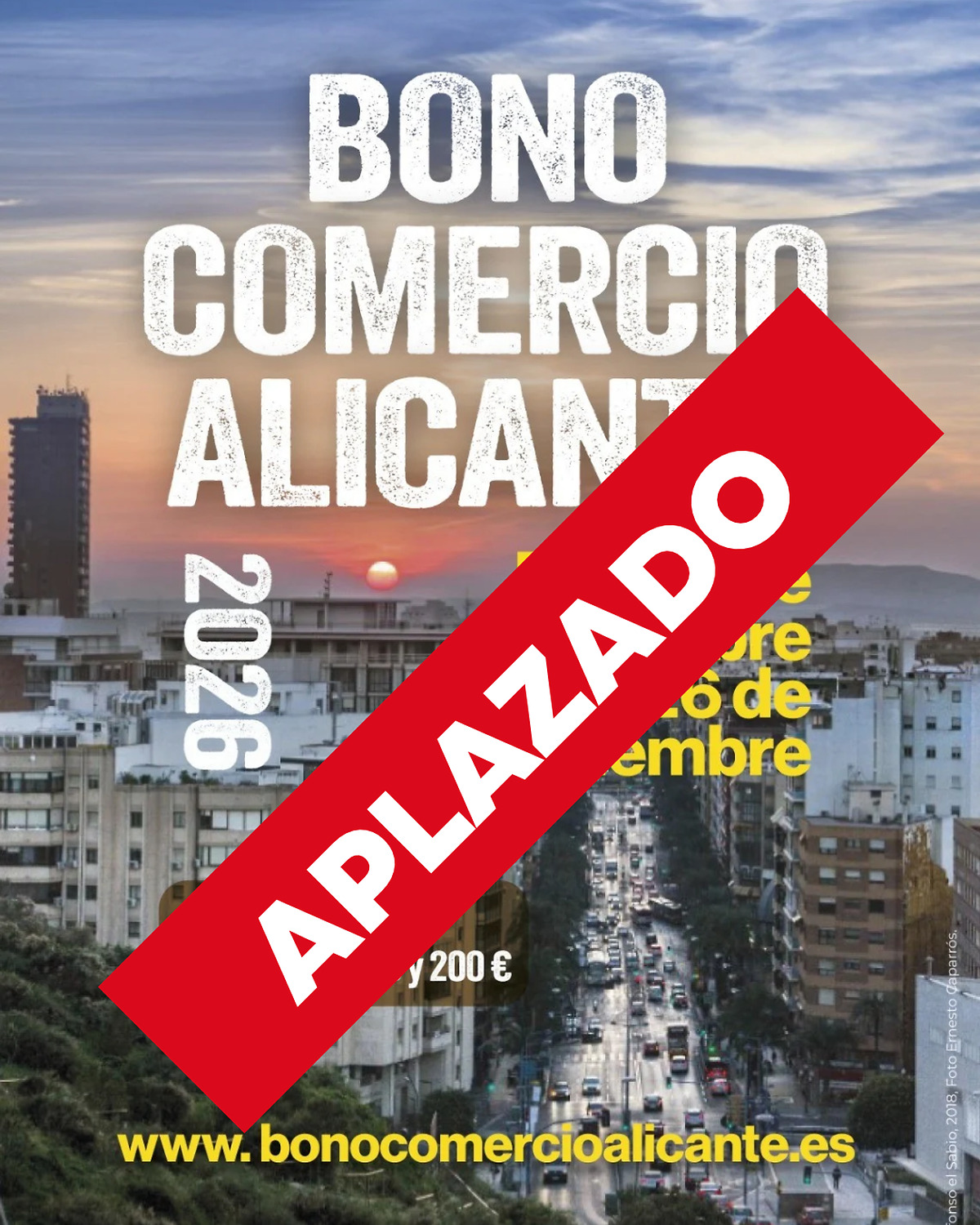 Campaign for bono comercio 2026 postponed due to global vulnerability