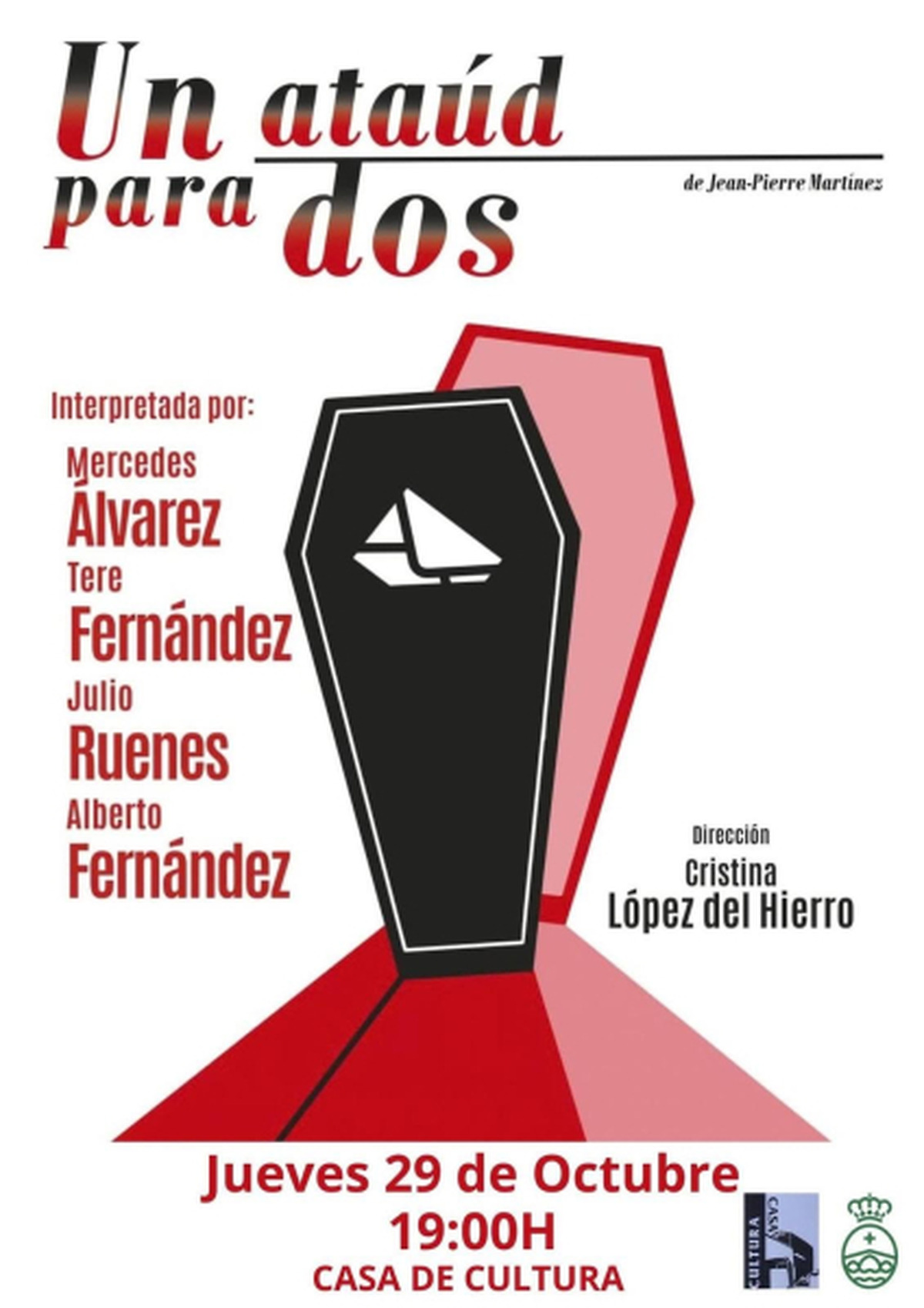 theatre performance of 'un ataúd para dos' at the casa de cultura