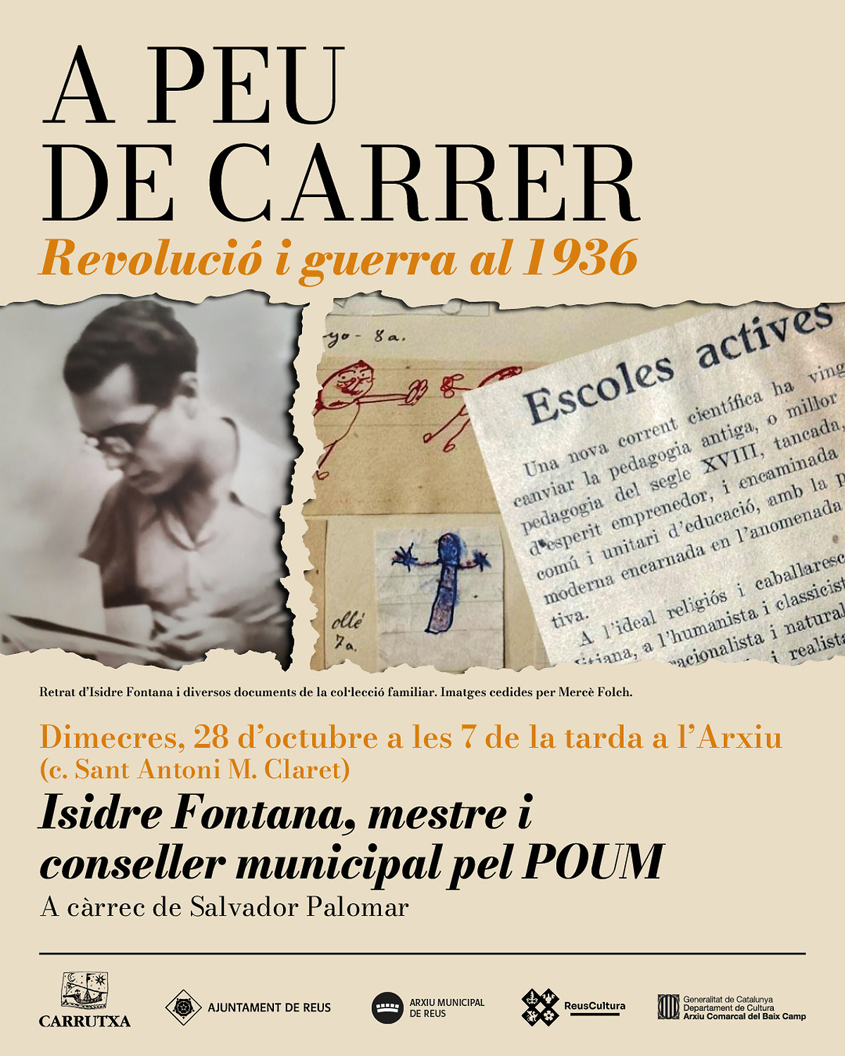Conference on Isidre Fontana and his commitment to educational reform in Reus