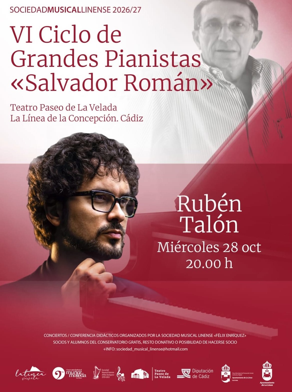 Rubén Talón to perform at the second concert of the ‘Salvador Román’ cycle in La Línea