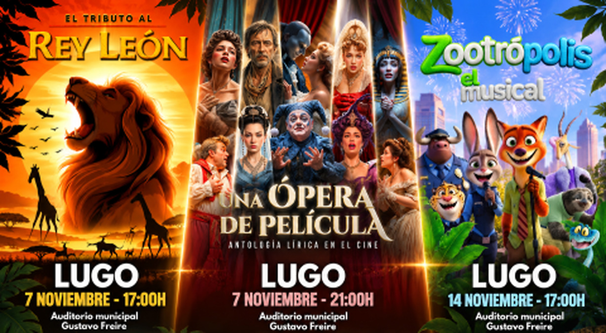 three major shows to take the stage at Teatro Gustavo Freire in Lugo this November